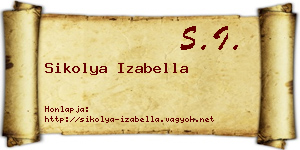 Sikolya Izabella névjegykártya